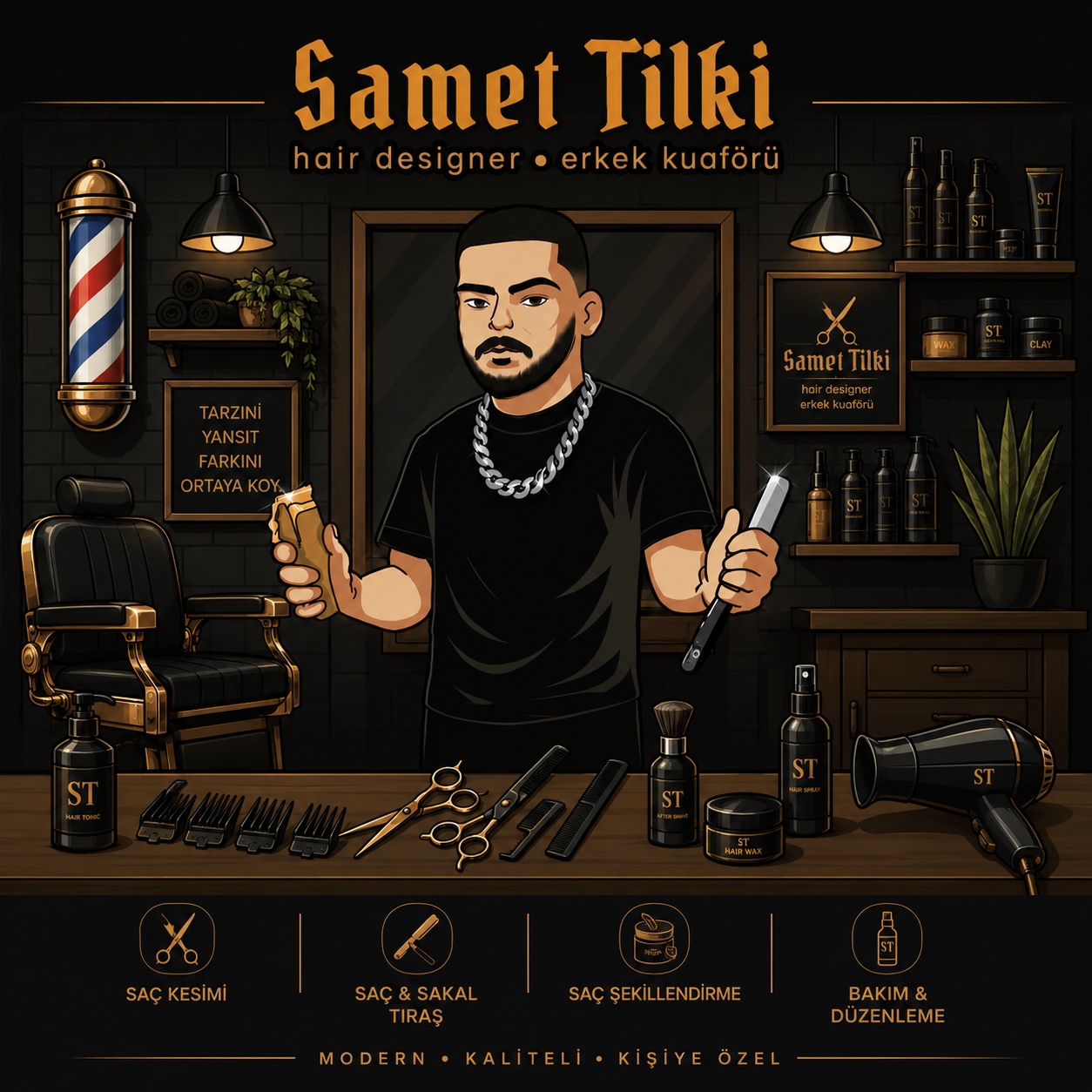 Samet Tilki Men Hair Designer banner